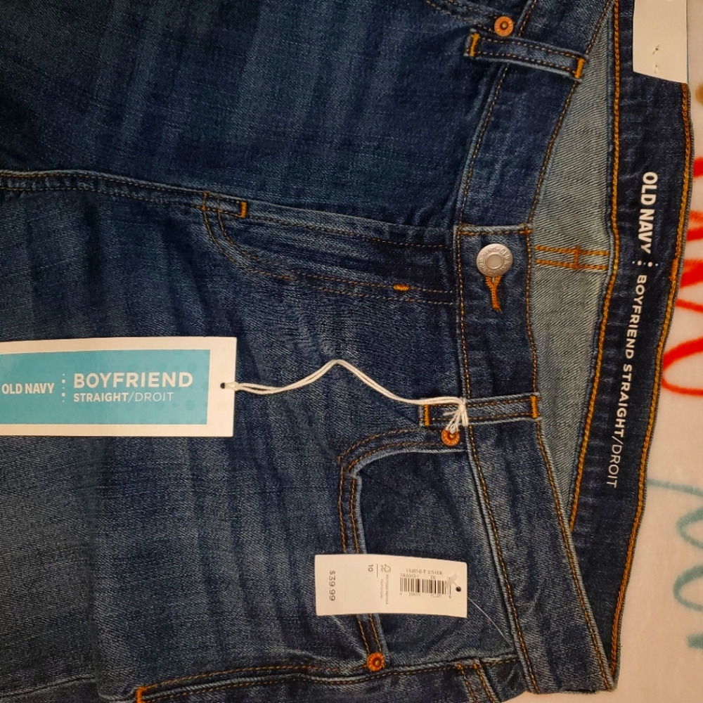 Old Navy NWT Sz 10, Boyfriend Straight